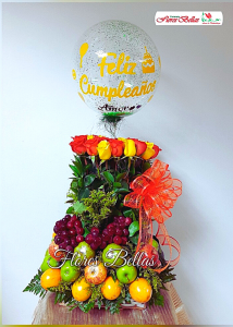 Arreglo Floral con frutas